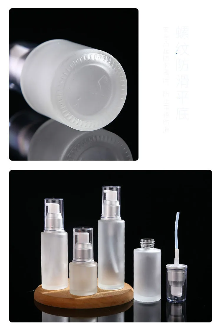 50 шт 20g 30g 50g пустой Матирующий крем маска jar 40 мл 60ml80ml стекло бутыль спиртового лосьона насос распылителя духов косметическая упаковка