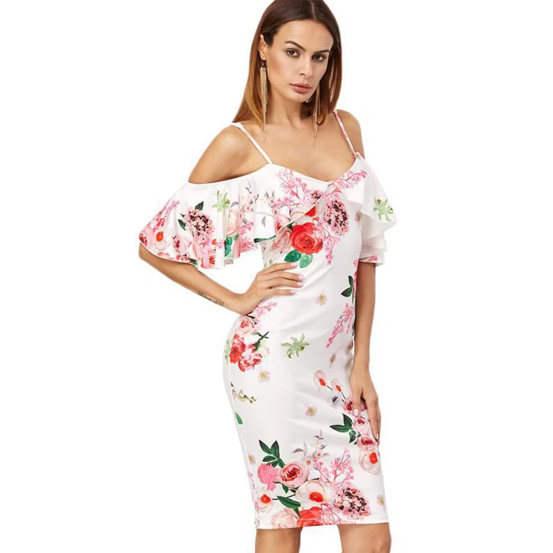 Летнее женское платье в Корейском стиле модная одежда с принтом белой розы
