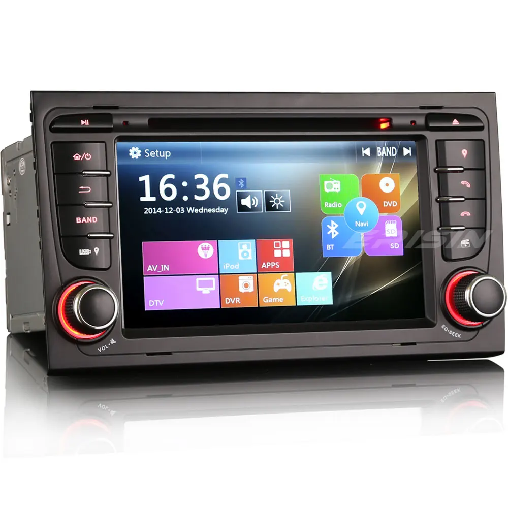7&quot Car Autoradio Sat Nav DVD GPS Player for A4 S4 RS4 8E 8F B9 B7 SEAT EXEO /800MHz/256MB/CanBus/VMCD Stereo Headunit WBT7078A |