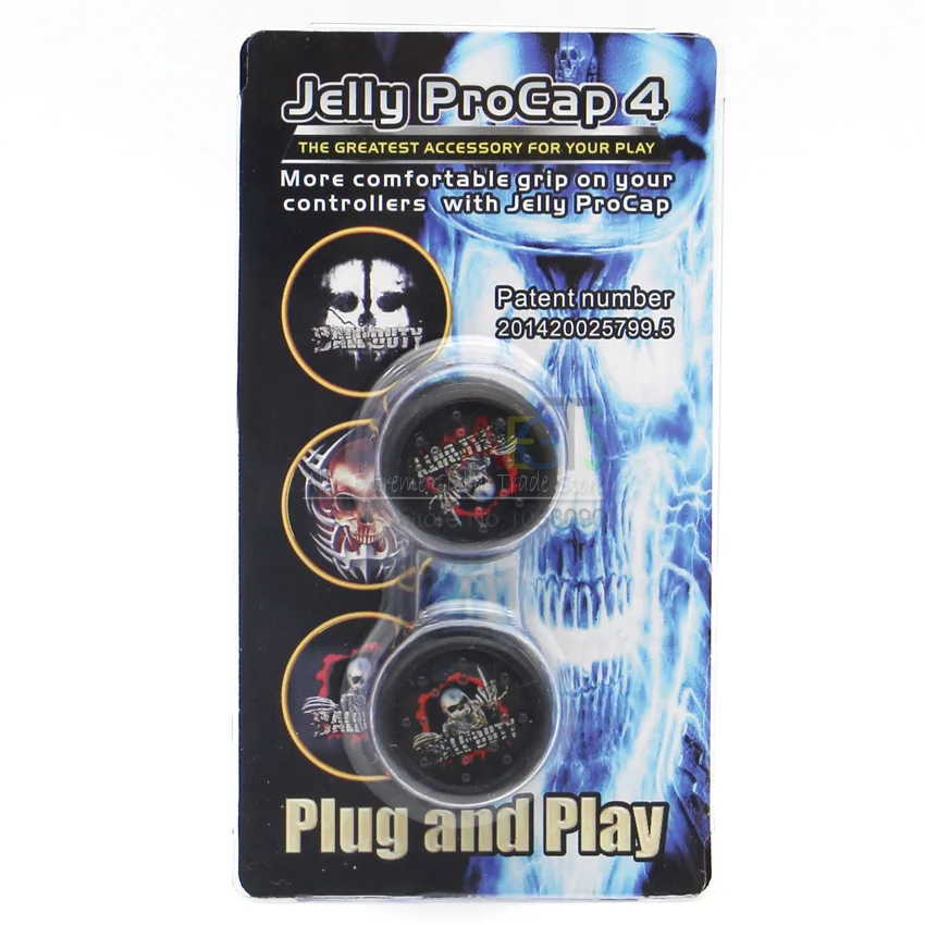 Skull Finger Желе PROCAP для Dualshock 4 PS4 контроллер Череп Призрак Thumb Stick ручка Защитная крышка кнопки в розницу посылка - Цвет: Skull Finger