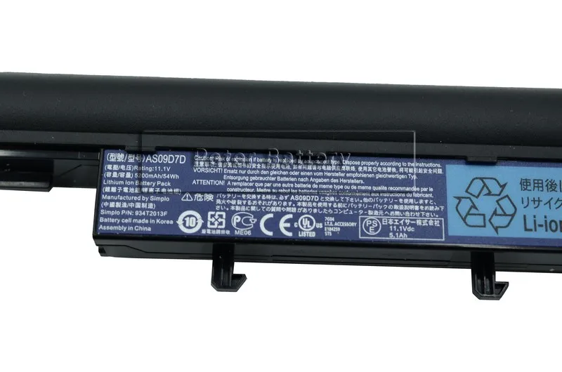 JIGU Оригинальный аккумулятор для ноутбука ACER TravelMate 8371 8471 8571 шлюза EC38 EC54 EC58 AS3810T AS4810T
