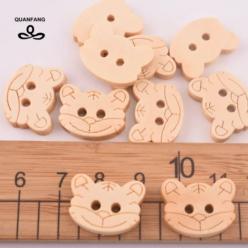 30 шт. деревянные пуговицы с двумя отверстиями|Пуговицы| |