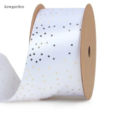 Kewgarden 1 5 &quot38 мм атласные ленты в горошек со звездами для горячего тиснения
