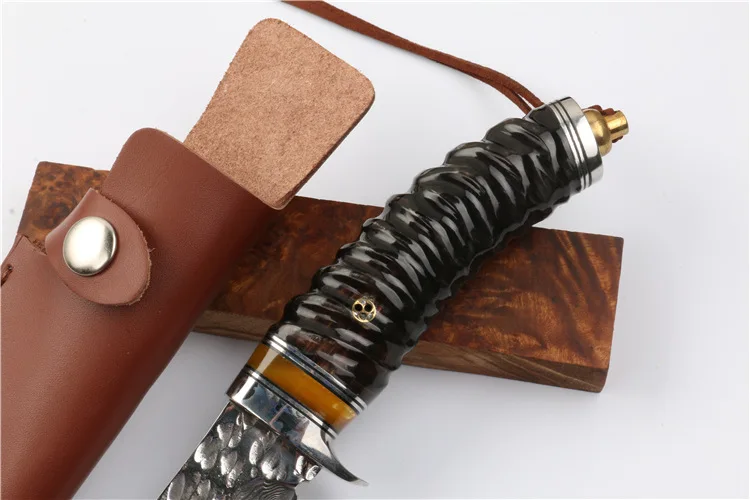 High Quality Damascus Knives Fixed Blade Hunting Knife Handle Camping Outdoor Straight Survival Free Shipping. | Инструменты