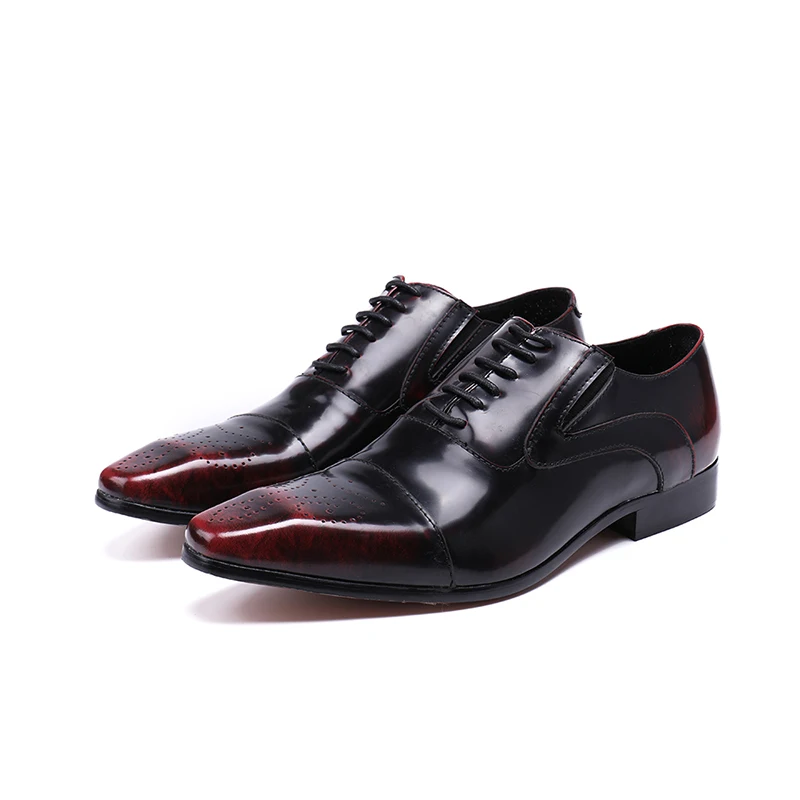 

carved men wedding oxfords shoes 2018 genuine leather italian dress shoes for men square toe male fashion party formal shoes