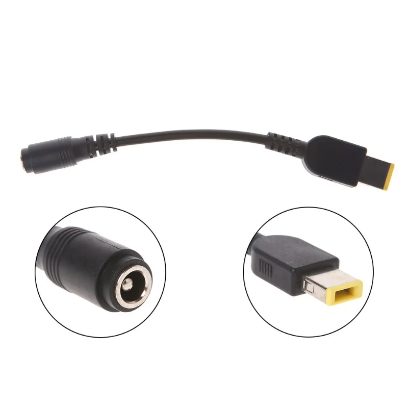 

Power Adapter Cable 5.5mm x 2.5mm Female Interface Round Jack To USB Square Converter DC Plug For Lenovo ThinkPad X1 Carbon