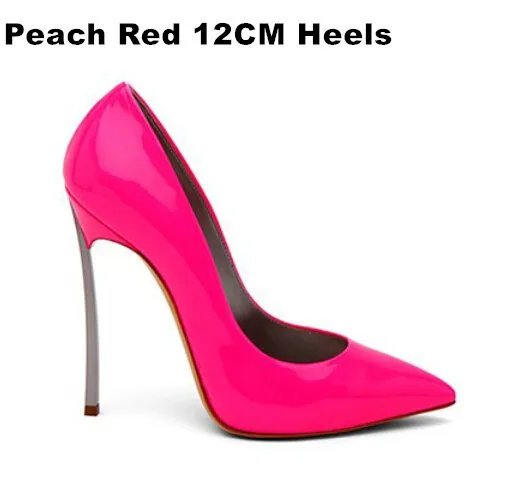 Женское пикантное Брендовое платье цвета фуксии из лакированной кожи туфли