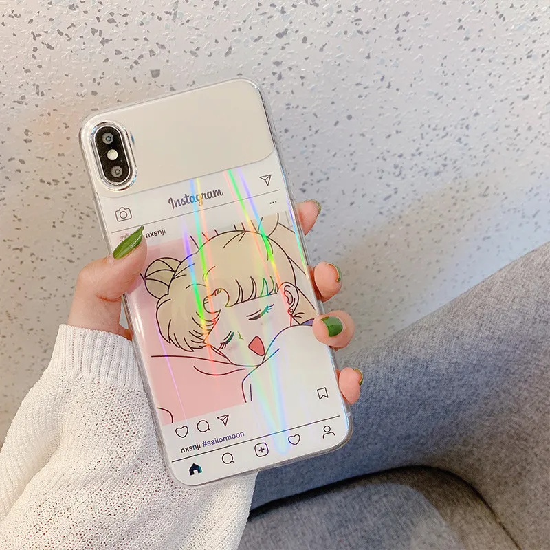 Ins хит японского аниме Сейлор Мун чехол для телефона iPhone 7 Puls 6 6S 8 X XS XR Xsmax Чехлы Blu-Ray