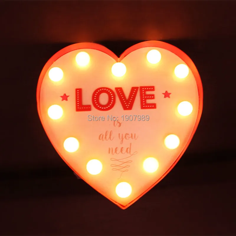 Светодиодный ночник с пластиковой надписью табличка маркиза алфавит светильник