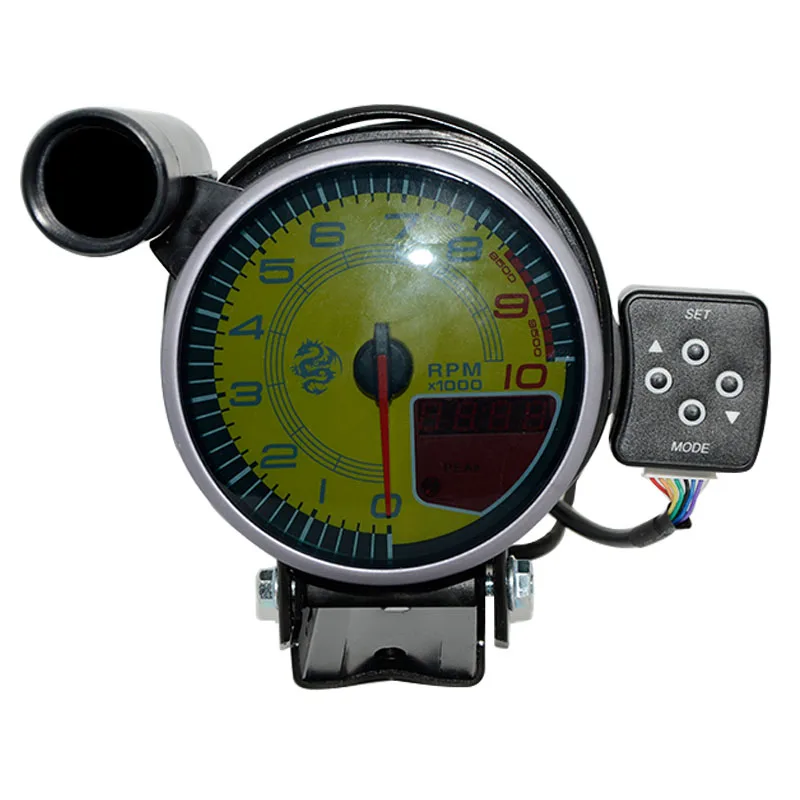 95 мм Тахометр RPM Gauge шаговый двигатель три светодиодных цвета дисплей с сдвигом светильник