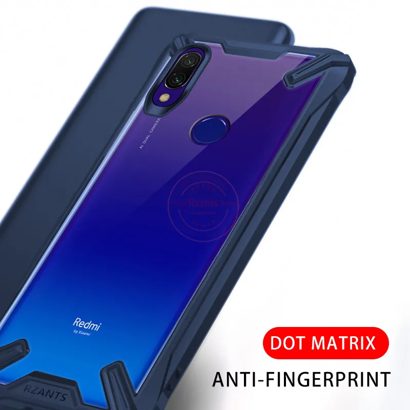 Rzants чехол для телефона Xiaomi Redmi Note 7 Чехол кристально прозрачный жесткий противоударный усиленный угловой прочный тонкий Чехол