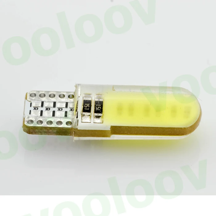 1 шт. cob T10 194 921 W5W led силикагель водонепроницаемый клиновидный свет габаритный