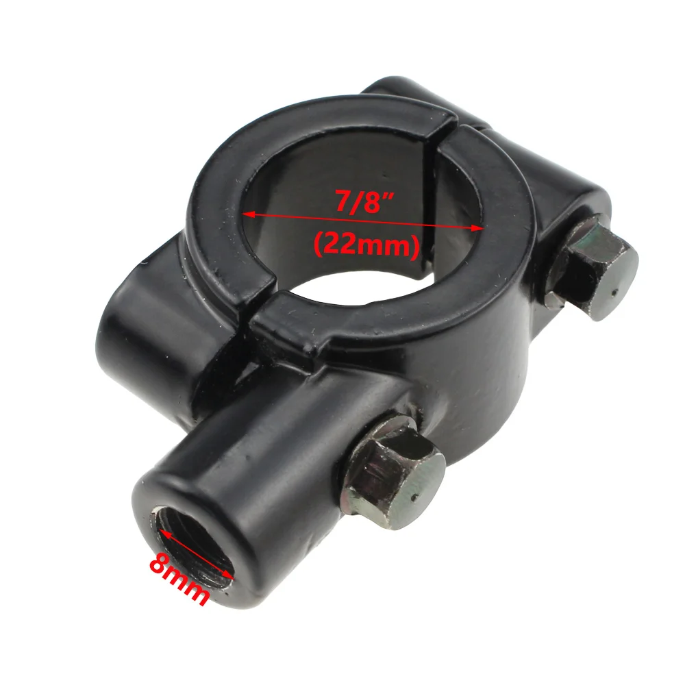 

1 шт. 8 мм/10 мм Универсальный мотоцикл 7/8 дюйма (22 мм) ручка держатель для зеркала заднего вида адаптер кронштейн для держателя зажима