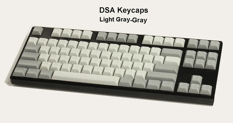 87 Light Gray-Gray NPKC PBT пустой DSA Keycaps Мечтательный фиолетовый бордовый серый цвет микс для переключатели Cherry MX механические клавиатуры - Цвет: 87 Light Gray-Gray