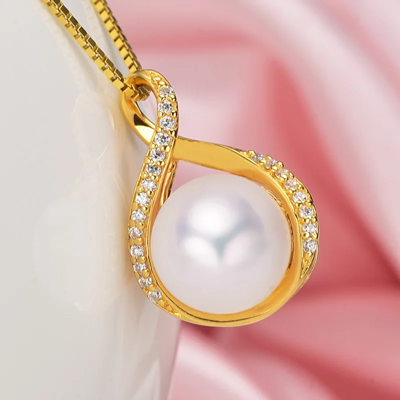 Ожерелье из серебра 925 пробы с натуральным пресноводным жемчугом|jewelry cases for