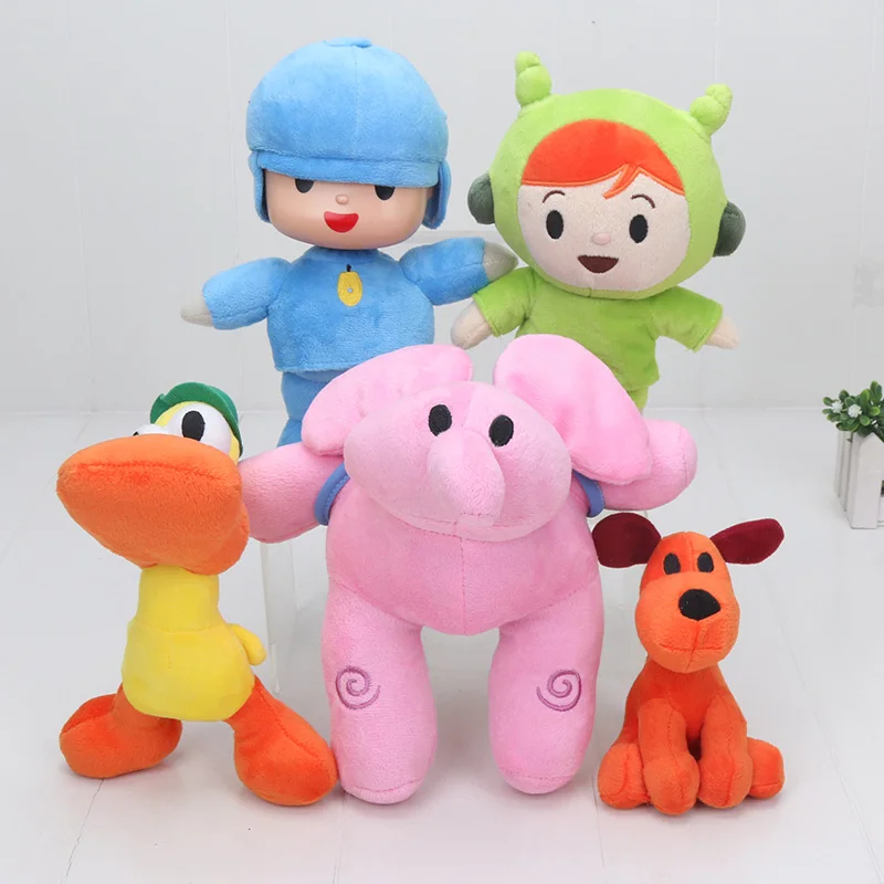 5 шт./компл. Pocoyo Плюшевые игрушки Pocoyo Nina Pato Elly Loula Мягкие плюшевые игрушки Elepant собака утка животное хороший подарок для детей