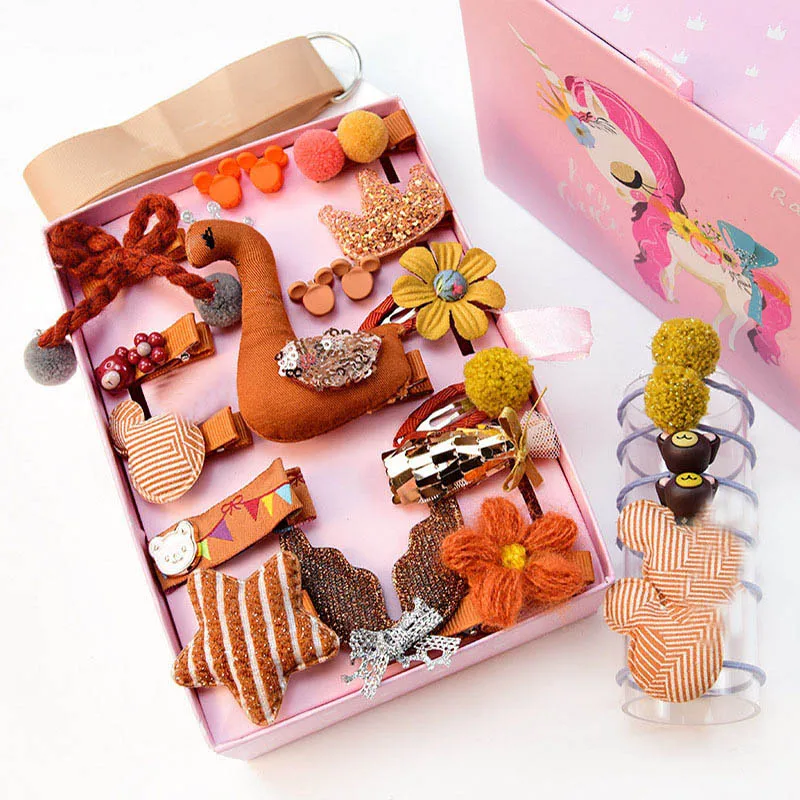 24pc E NO BOX 24 шт./компл. Детские Заколки для волос с персонажами из мультфильмов для детей, повязка на голову, повязка для малышей милое платье с бантом с цветочным рисунком детские заколки-пряжки для волос Головные, без коробки - Цвет: 24pc E NO BOX