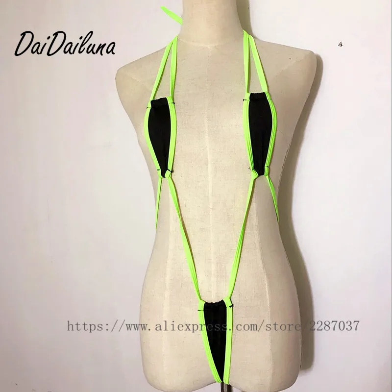 Классическое сексуальное женское белье с тремя точками на шее сиамское бикини