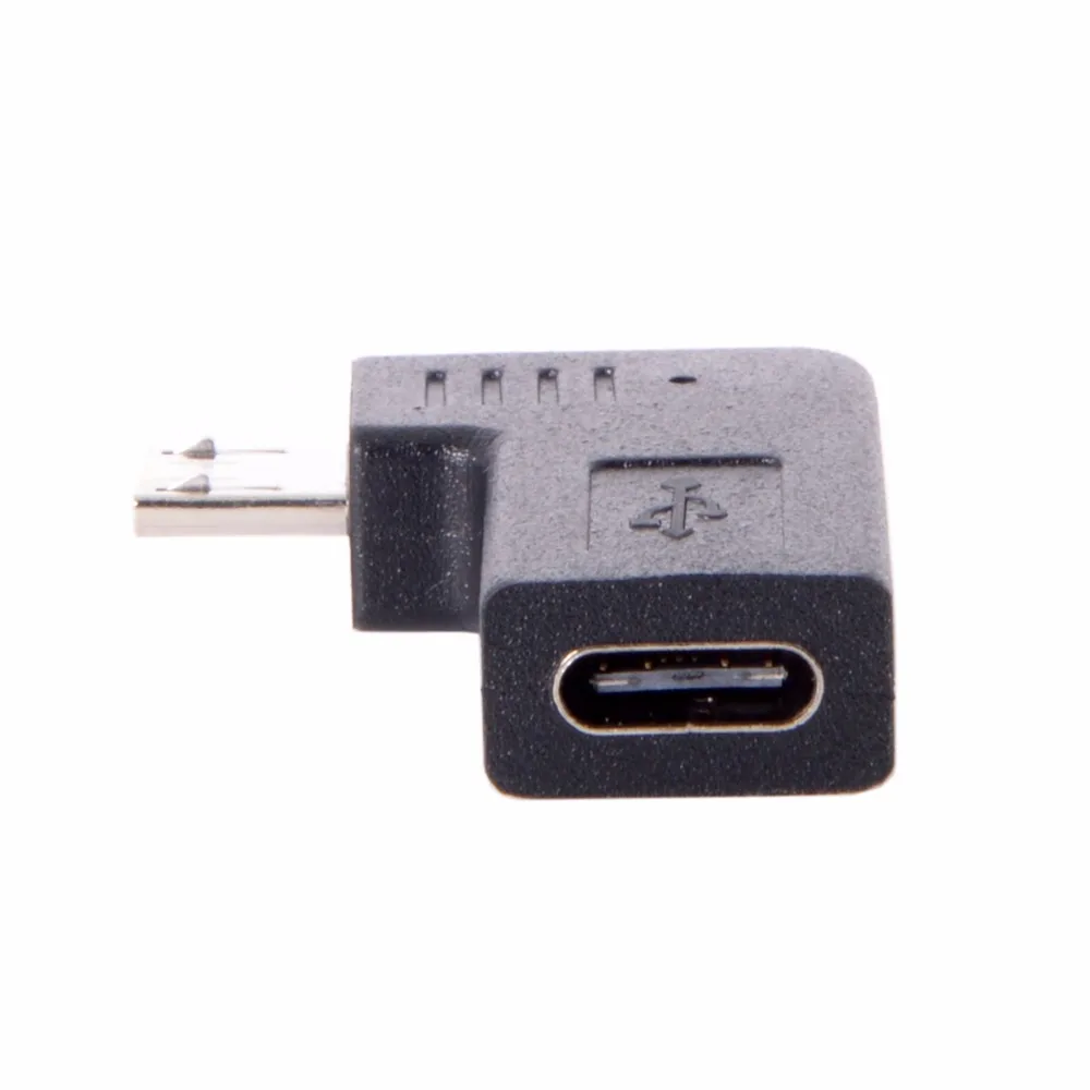 USB C Type женский микро 2 0 5Pin адаптер для передачи данных 90 градусов левый и правый