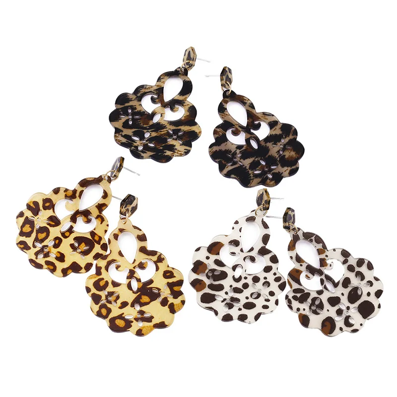 Женские массивные серьги FLOLA Luipaard Oorbellen с тигром дизайнерские модные ювелирные