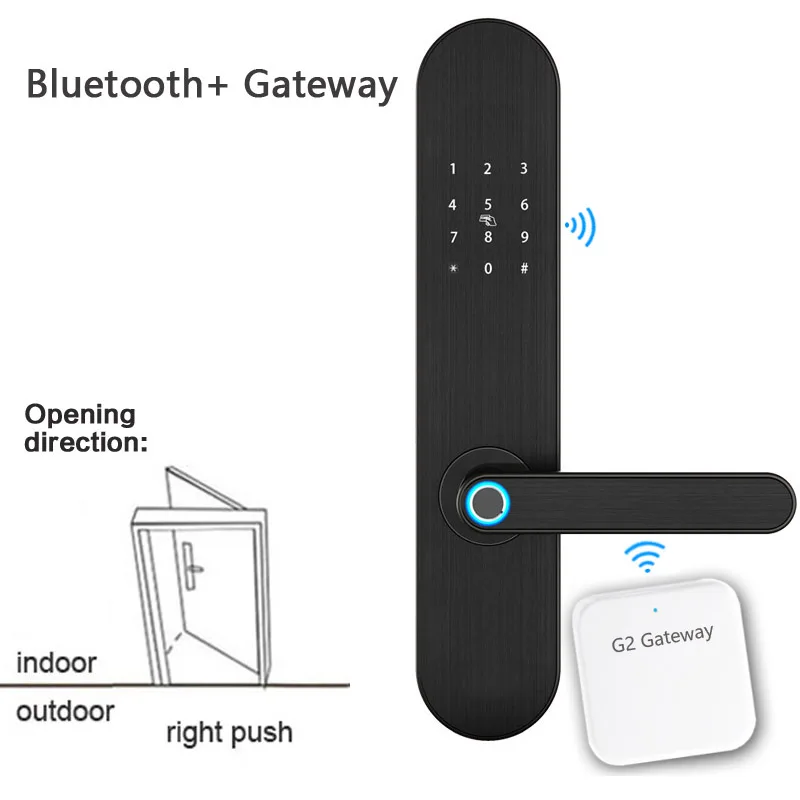 bluetooth gateway Приложение Bluetooth wifi-шлюз дверной замок отпечатков пальцев смарт-замок код IC карточные замки противоугонные электронные замки черный D6 - Цвет: bluetooth gateway
