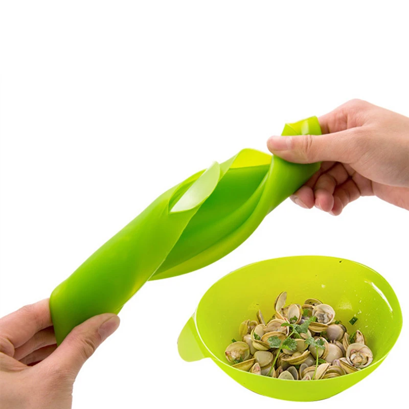 Силиконовая овощная Салатница складная микроволновая печь рыба отпариватель