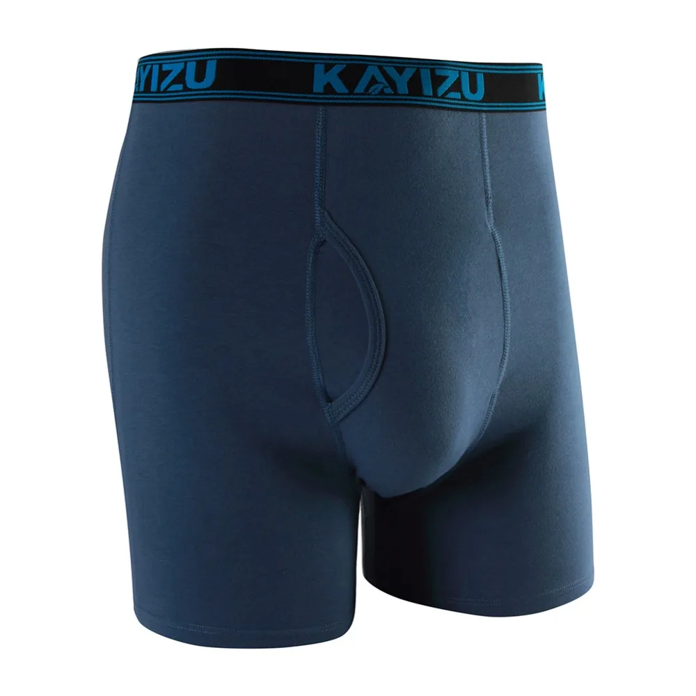 KAYIZU 3 шт. Мужское нижнее белье однотонные хлопковые боксеры размера плюс мужское