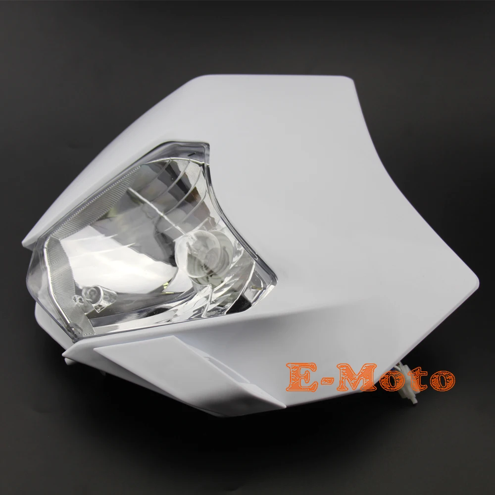 Белый головсветильник фонарь Головной обтекатель MX внедорожный велосипед