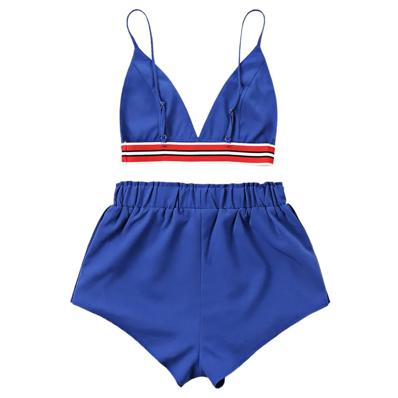 Вертикальный Двойка женская спортивная одежда сексуальный Высокий разрез для