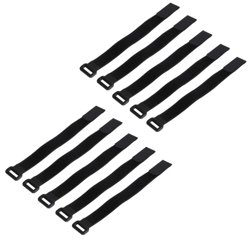 

10X 30x2cm Strong RC Tie Battery Down Reusable Strap Antiskid Cable Straps Blue