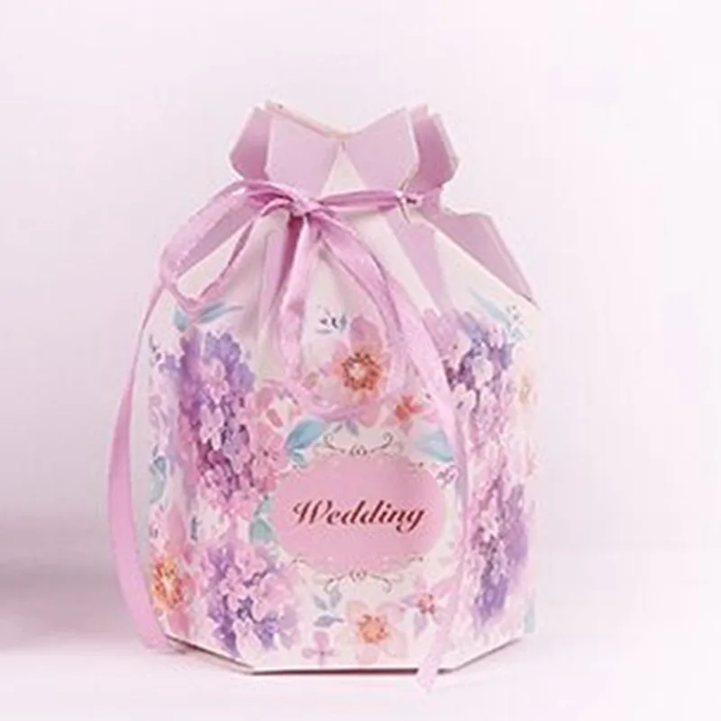 Новый стиль хит продаж 50 шт. два цвета 8 5x11 5 см шестигранная модная свадебная