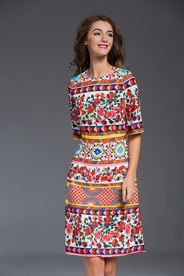 Осень винтаж платье 2016 высокого качества | Женская одежда