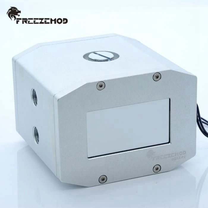 FREEZEMOD компьютерное водяное охлаждение металлический резервуар для воды с ЖК-зеркалом двойной с температурой. GQSX-P2