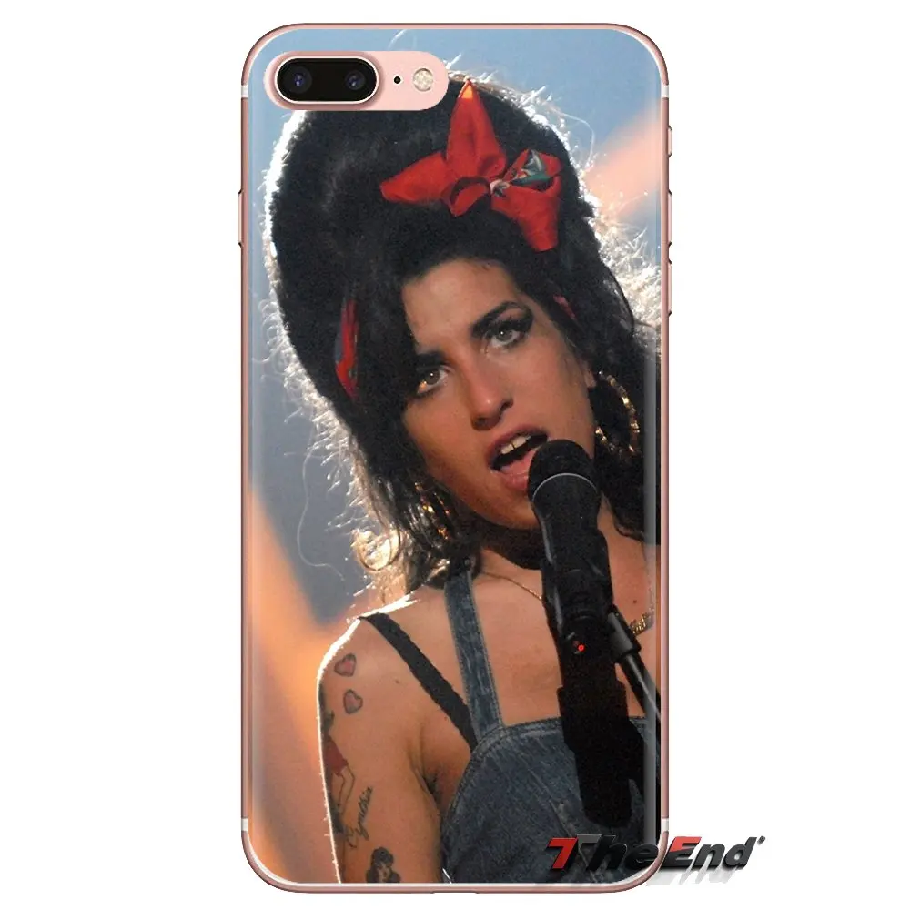 Прозрачные мягкие чехлы для iPod Touch Apple iPhone 4 4S 5 5S SE 5C 6 6S 7 8 X XR XS Plus MAX Amy Winehouse |