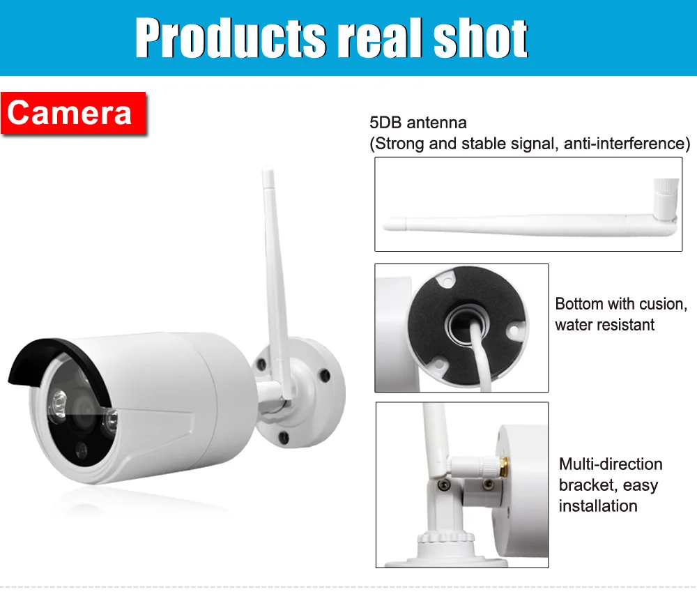 Wi-fi 8-КАНАЛЬНЫЙ NVR Surveillance Kit Plug& Play P2P 2.0MP HD 1080 P 20 м Ночного Видения Водонепроницаемый Открытый Беспроводной DVR камера Набор видеонаблюдение 8 канальный безпроводной комплект видеонаблюдения