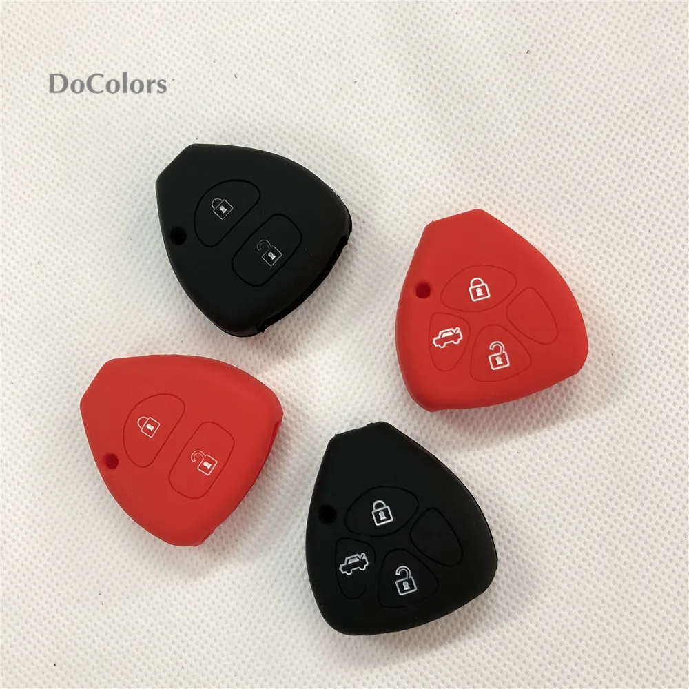 

Car 2 3 4 Buttons Silicone Key cover Case Shell Cover Case For TOYOTA Corolla Hilux Vitz Rav4 Aqua Camry