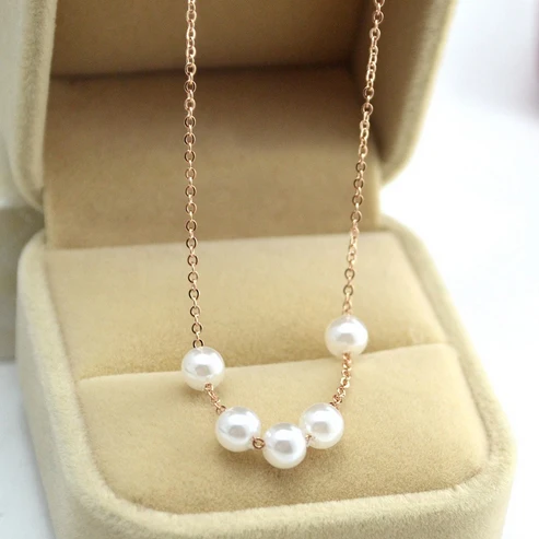 Новый дизайн покрытие золото серебро Имитация Жемчуга ключицы цепи Чокеры