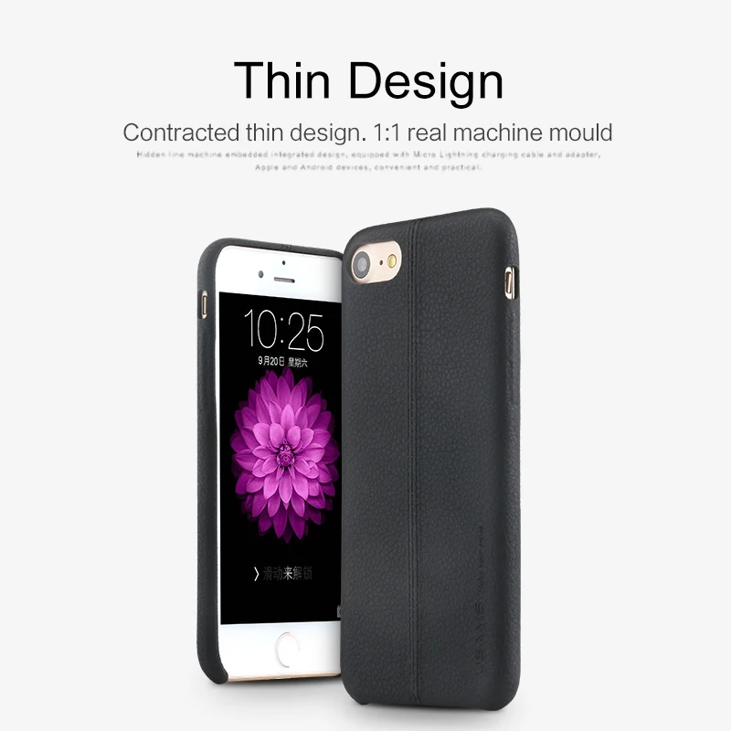 Чехол для iPhone 7 USAMS роскошный чехол из искусственной кожи plus с текстурой личи