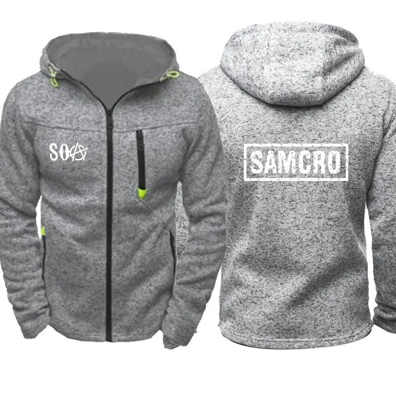 

SOA Sons of anarchy the child new Fashion SAMCRO Men Sportswear Zipper Hoodies Male Casual Sweatshirt Fleece Hip Hop Warm Hoody