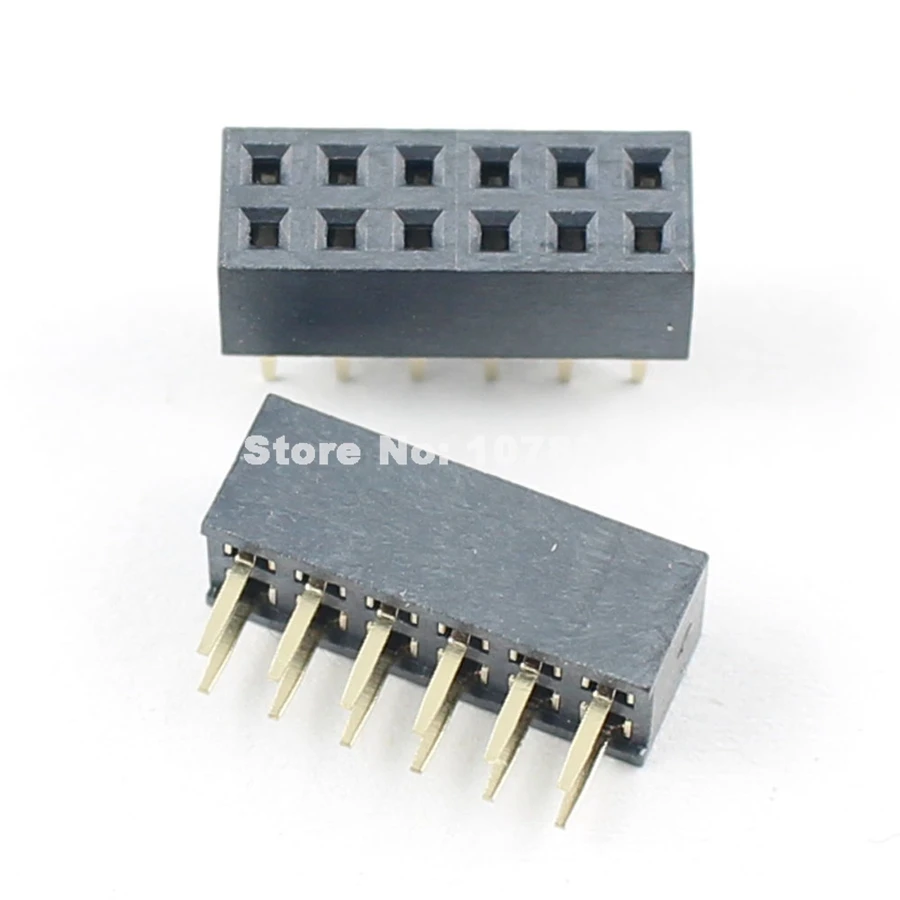 20 штук 2 мм 0 Шаг 2x6 Pin 12 контактный разъем Dual прямые заголовок полосы H = 4 3 мм|pin strip