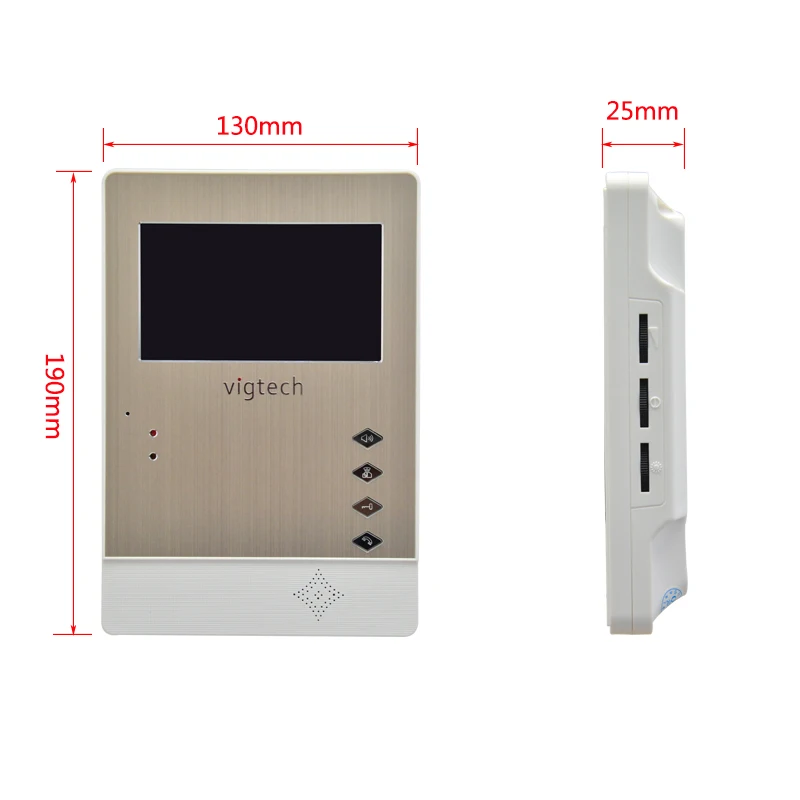 Vigtech 4,3 ''цветной видео дверной телефон 3 монитора с 1 Интерком дверной звонок может управлять 3 дома для многокомнатной rfid-камеры
