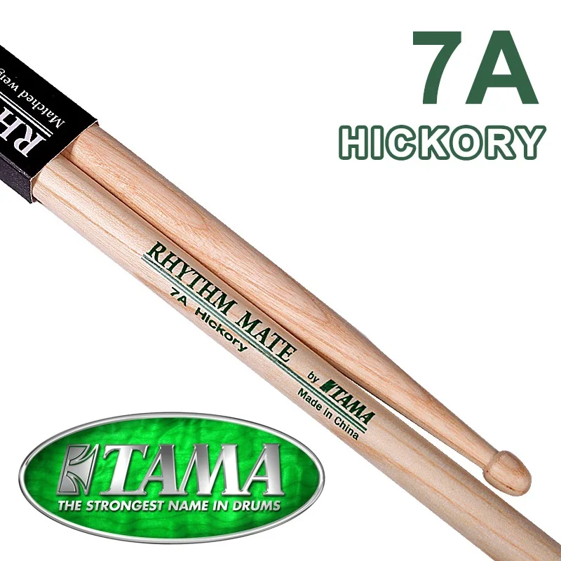 TAMA ритм мат барабанная палка HRM 5A 5B 2B 7A Hickory/клен барабанные палочки - Цвет: HRM 7A Hickory
