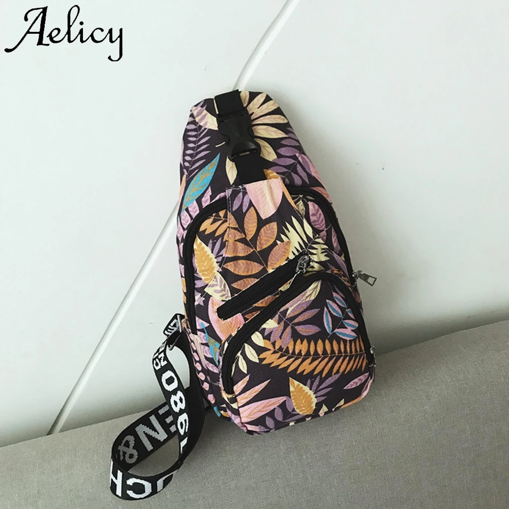 Aelicy унисекс модная сумка на плечо с цветочным принтом нейлоновые сумки через