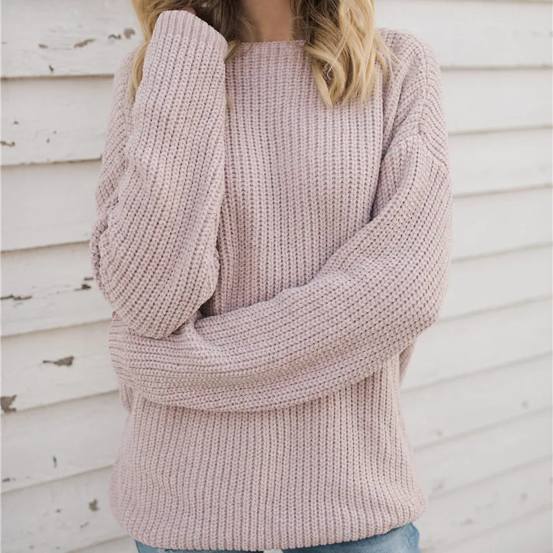 2018 женский осенне-зимний пуловер из синели Женский двухсторонний вшитый