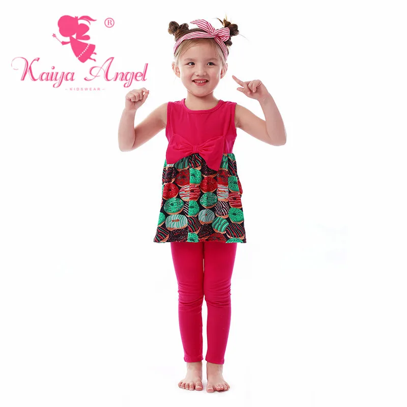 Kaiya Angel/детская одежда для малышей цветные пончики цвет розовый красный хлопковая