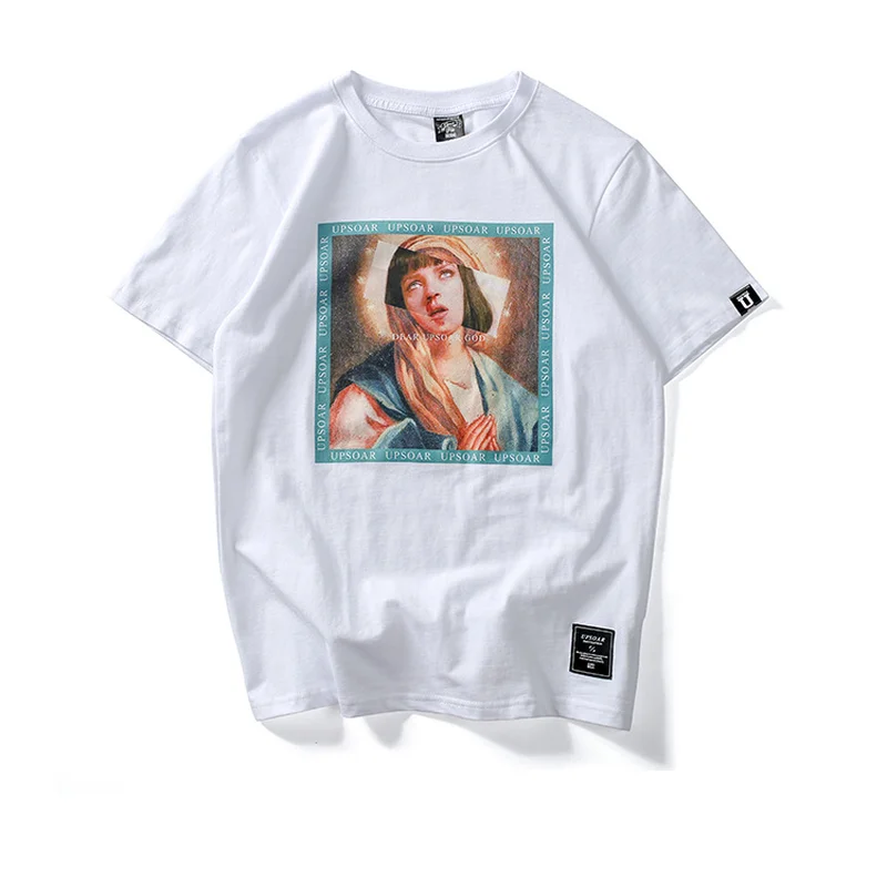 Мужские футболки в винтажном стиле с графическим принтом пародия Марии