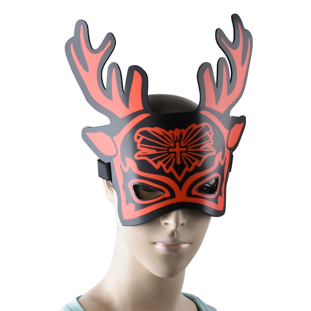 Светодиодная звуковая активированная маска Хэллоуин животное косплей с маской