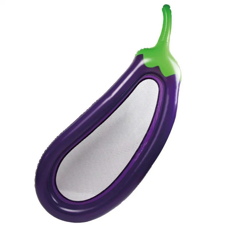 Хит продаж экологически безопасный ПВХ надувной баклажан плавающая кровать для