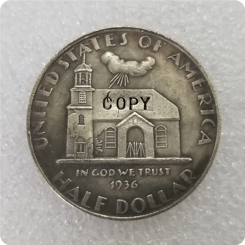 1936 Delaware юбилейные 50 центов копия памятных монет-копии монет медаль коллекционные монеты