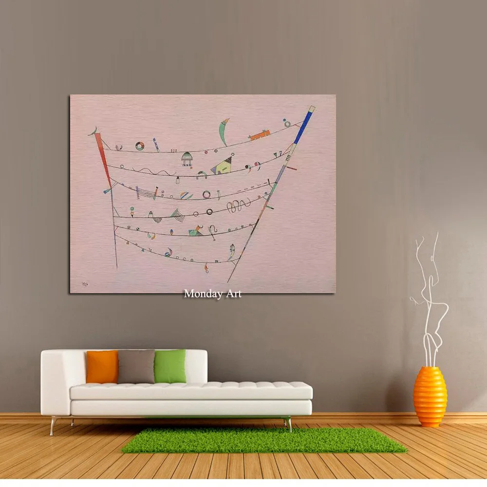 

hand painted Canvas oil Painting Wassily Kandinsky Geometric Oil Painting Abstract Art oil Paintings For Living Room Home Decor